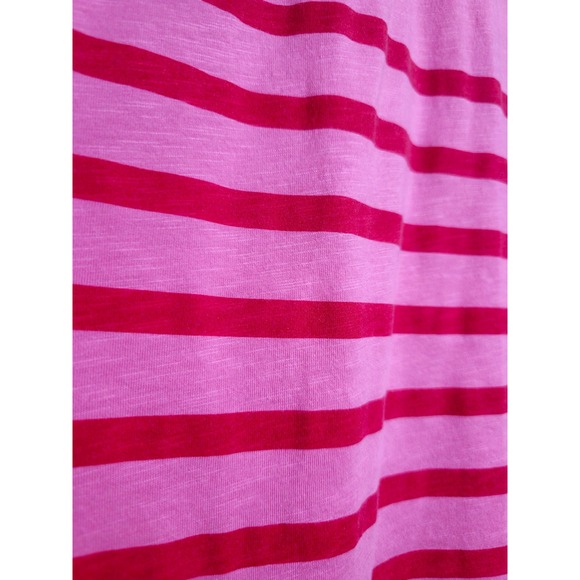 24/7 Maurices Pink Red Stripe Tee T-Shirt Size S Valentine's Day EUC - Picture 3 of 6
